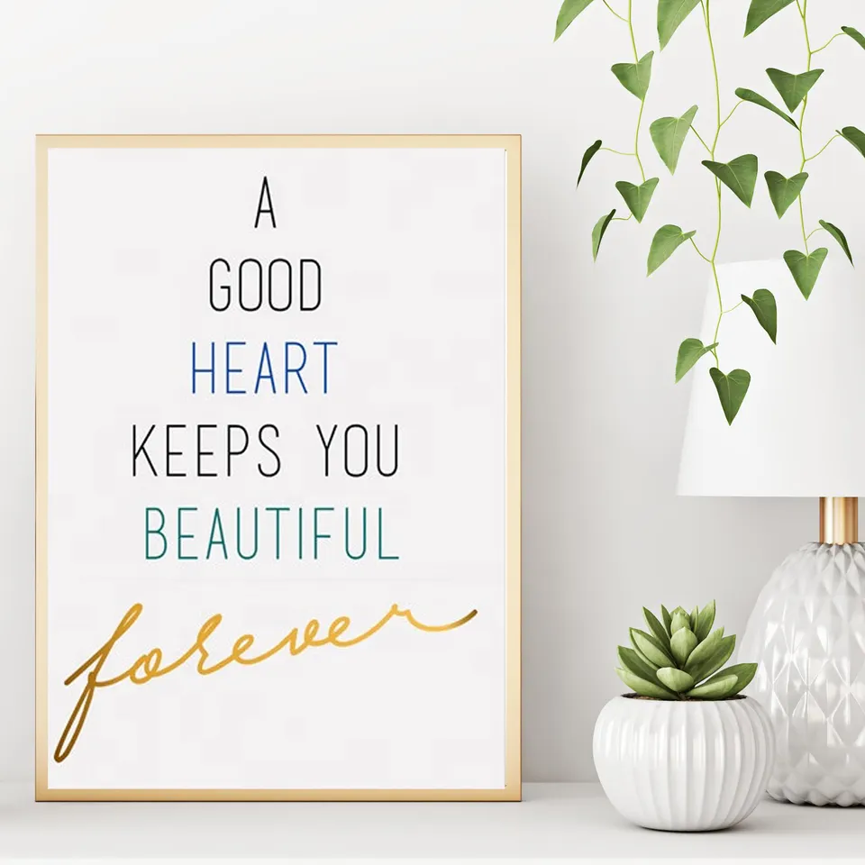 Motivational Framed Poster Prints Wall Frame with Inspirational Quote for Office Decoration