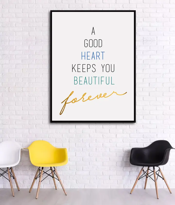 Motivational Framed Poster Prints Wall Frame with Inspirational Quote for Office Decoration