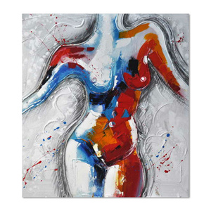 Popular Abstract Handmade Canvas Wall Art Oil Body Painting for Decoration