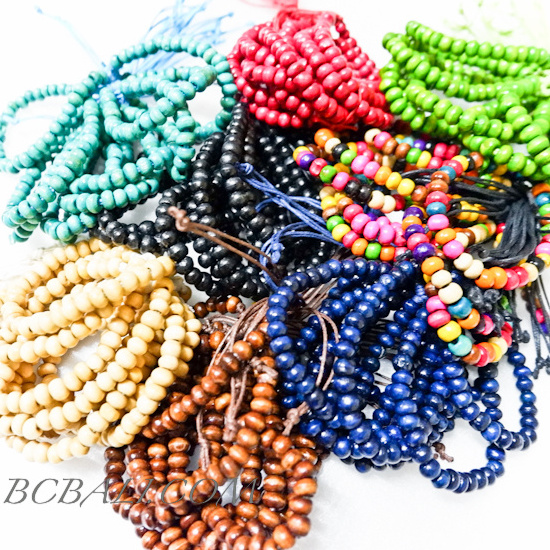 wholesale wooden beads bracelets Multi Color 200 Pieces Free Shipping Best Quality Wood Products Handmade from Bali