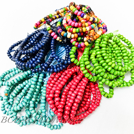 wholesale wooden beads bracelets Multi Color 200 Pieces Free Shipping Best Quality Wood Products Handmade from Bali