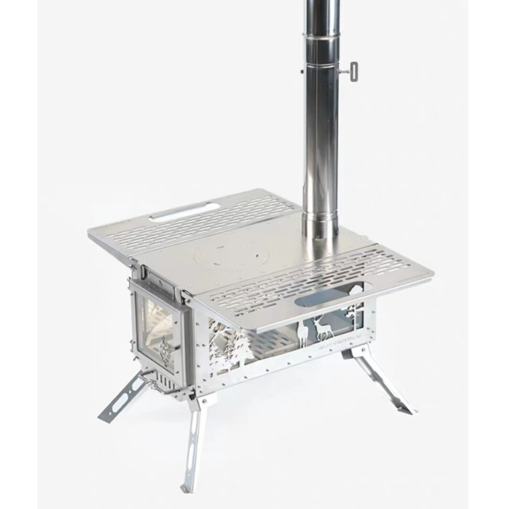 OEM Custom Portable Outdoor Camping Wood Burning Stove with Stainless Steel Metal Parts Sheet Metal Bending Parts