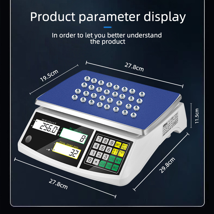 Stainless Steel Electronic Kitchen Counting Scale, Household Nutrition Food Industry Scale