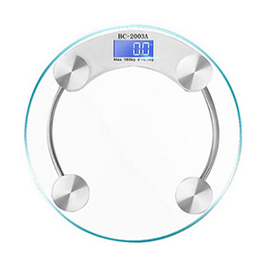 Body Scale Digital Personal Scale,  180Kg Body Weighing Round Glass Electronic China Weight Scale