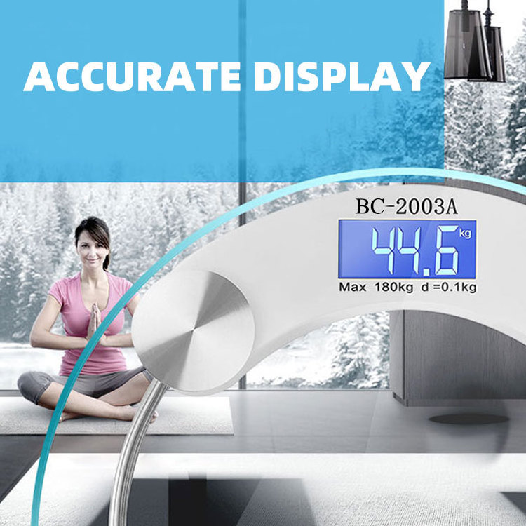 Body Scale Digital Personal Scale,  180Kg Body Weighing Round Glass Electronic China Weight Scale