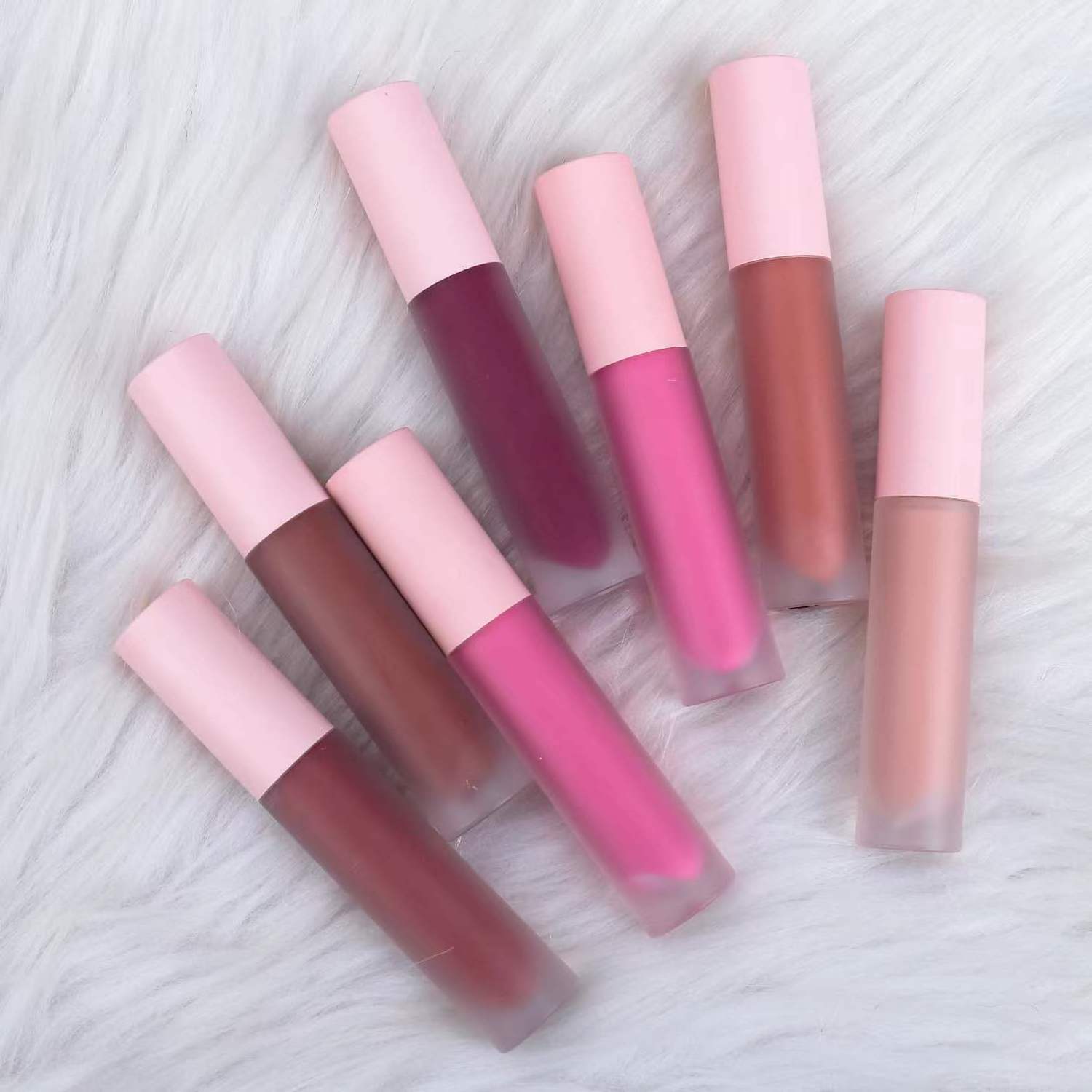 50 pcs MOQ Custom private label vegan lipgloss cosmetic lip plumping gloss wholesale pink DIY Liquid lip gloss