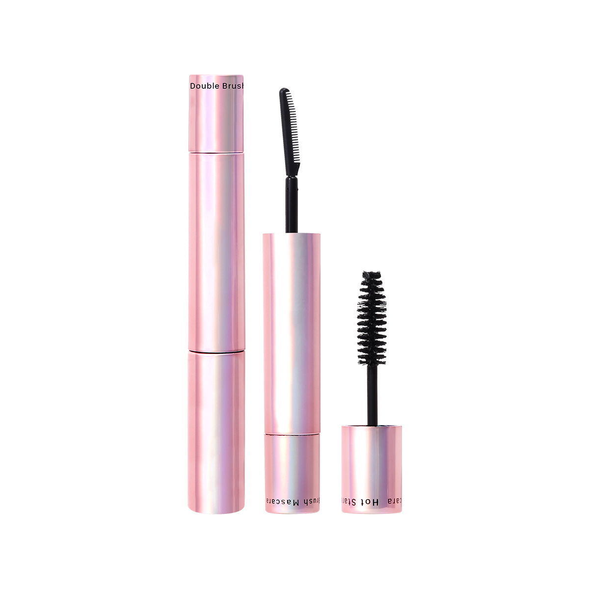 rose gold mascara volume 4d Double Head private label Vegan eye Lash enhancer glam black lengthen mascara