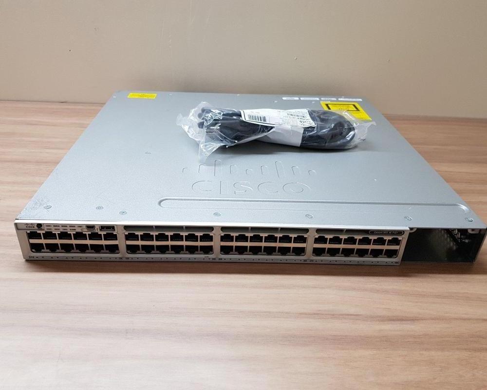 Original New 3850 Stackable 48 10/100/1000 Ethernet PoE+ ports switch WS-C3850-48P-S