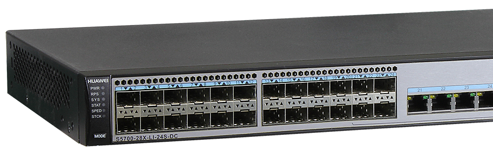 Huawei S5700-28X-LI-24S-DC Huawei DC Power 24 Ports Gigabit SFP Switch