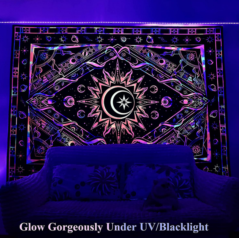 Fashion Neon Datura style tapestry living room party decorations throw wall hanging blanket