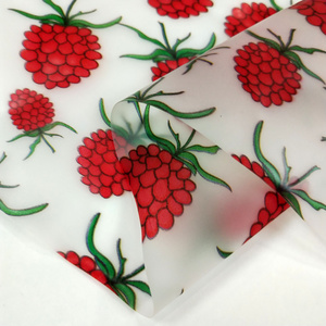 No MOQ Custom strawberry printed TPU film for raincoat clothing bag shoes