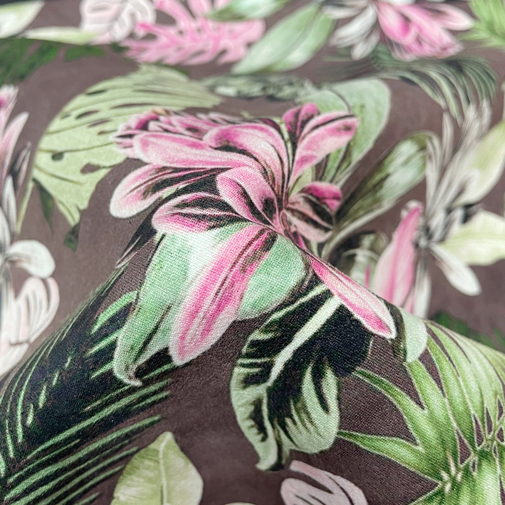 BC Manufacturer digital printed soft 100% microfiber twill suede fabric for Home textile