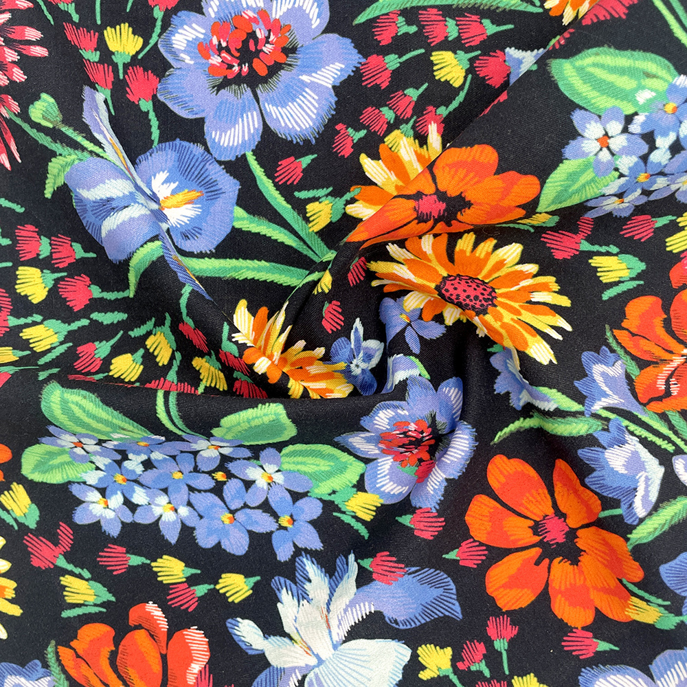 Factory Liberty Digital Customized 100% Cotton Muslin floral Print fabric for shirts