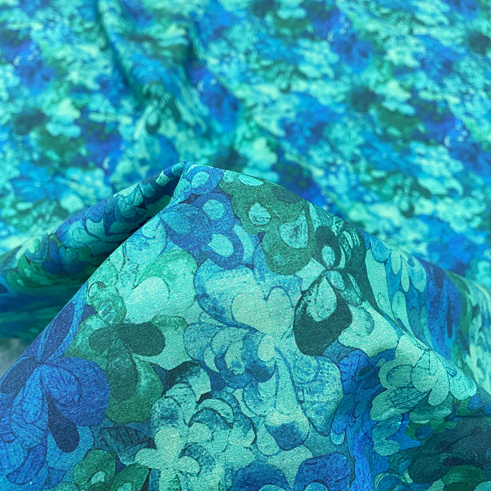 British Liberty Emerald Bay calico 100% cotton 60 count printed fabric for children's dress