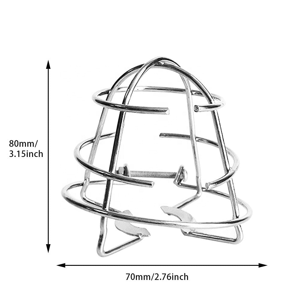 Fire Sprinkler Head Guard Cover, Fire Safety Silver Frame Ring Sprinkler Protection Cover Latch Hooks Iron Guard for Protecting