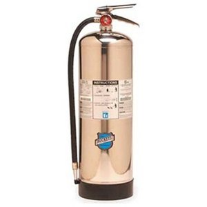 Stainless Steel Water Pressurized Hand Held Fire Extinguisher with Wall Hook, 2.5 Gallon Agent Capacity