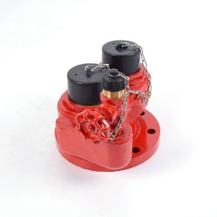 BaiChuan DN100 flange outlet fire hydrant 2 way breeching water inlet valve