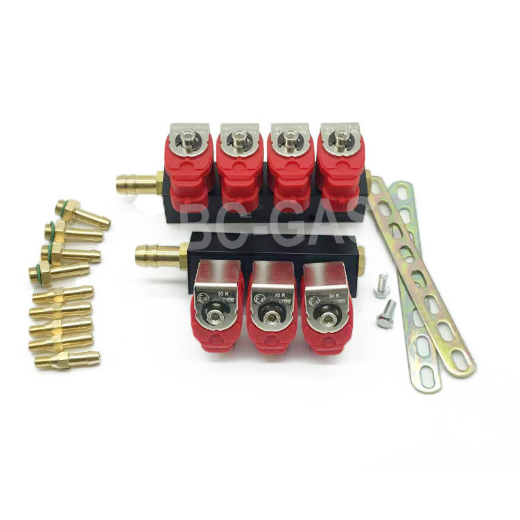 Bus Taxi Truck Vehicle cng/lpg injector common rail valtek type common rail parts 4 6 8 cylinder Auto Injection rail gas