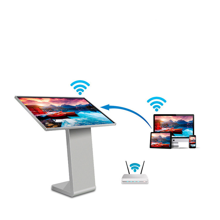 Floor stand self service 32 43 50 inch android smart interactive digital touch screen kiosk monitor display with camera