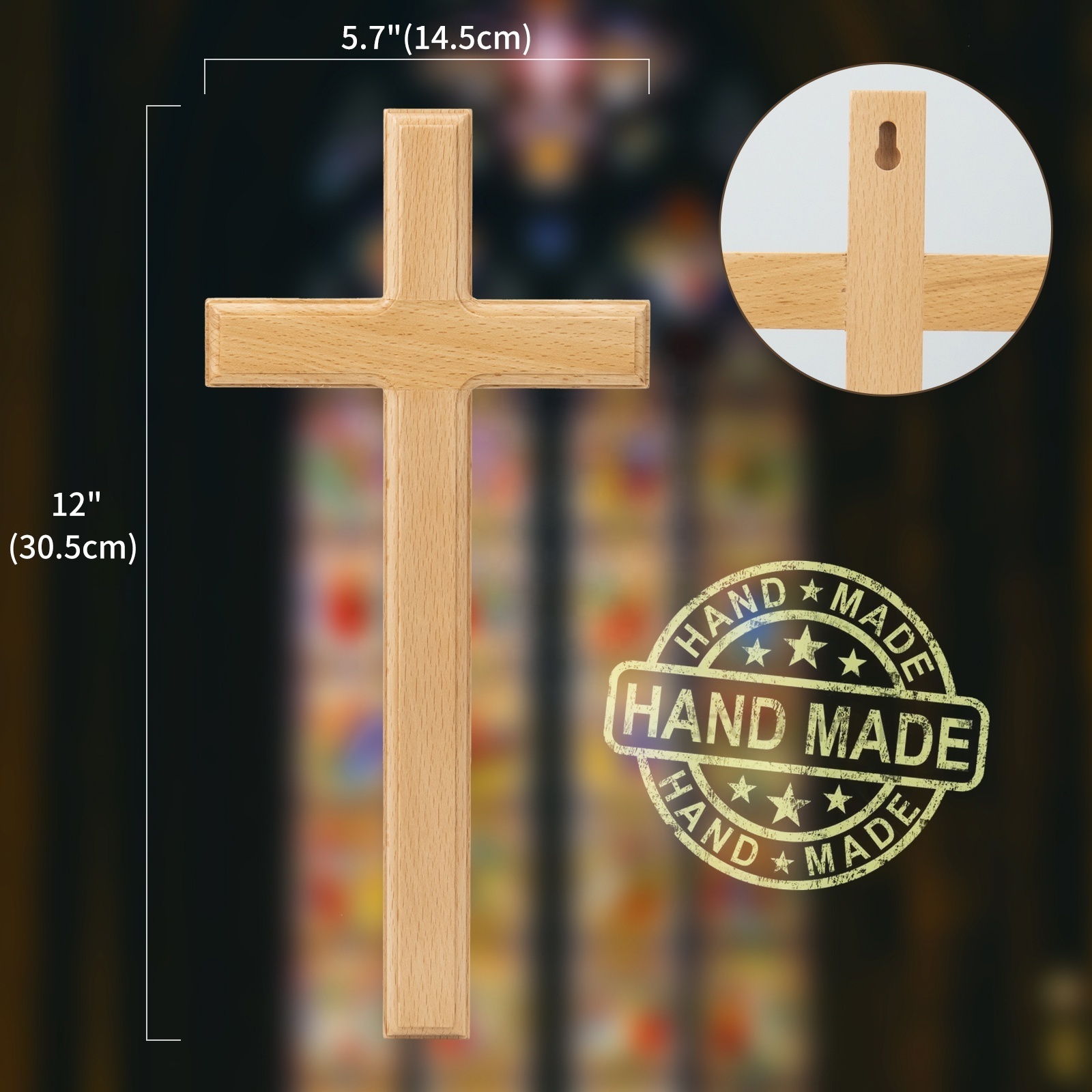 Wholesale Wood Wall Hanging Sign Plaque Wooden Cross  Christian Hanging Wooden Wall Cross for wall