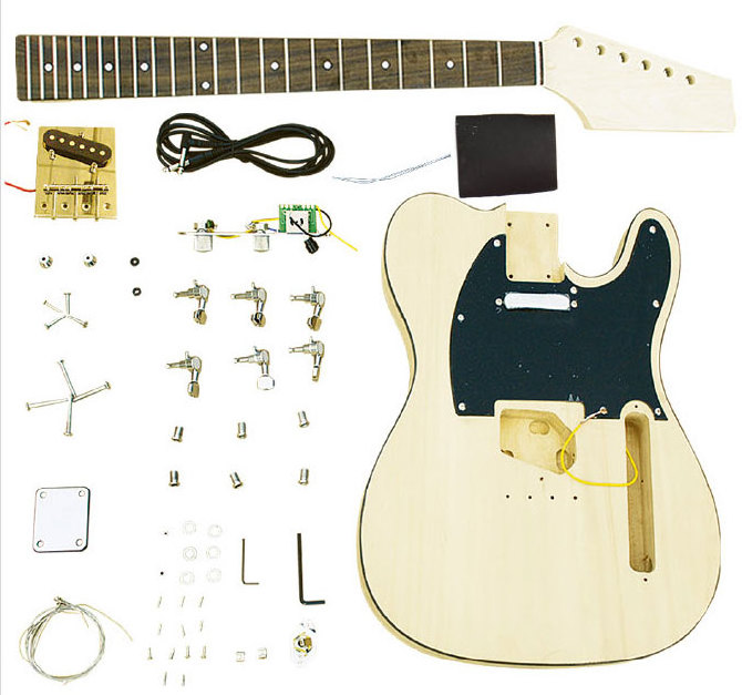 DIY TL GUITAR KIT IN WOOD  BODY DARK NECK GUITAR BODY