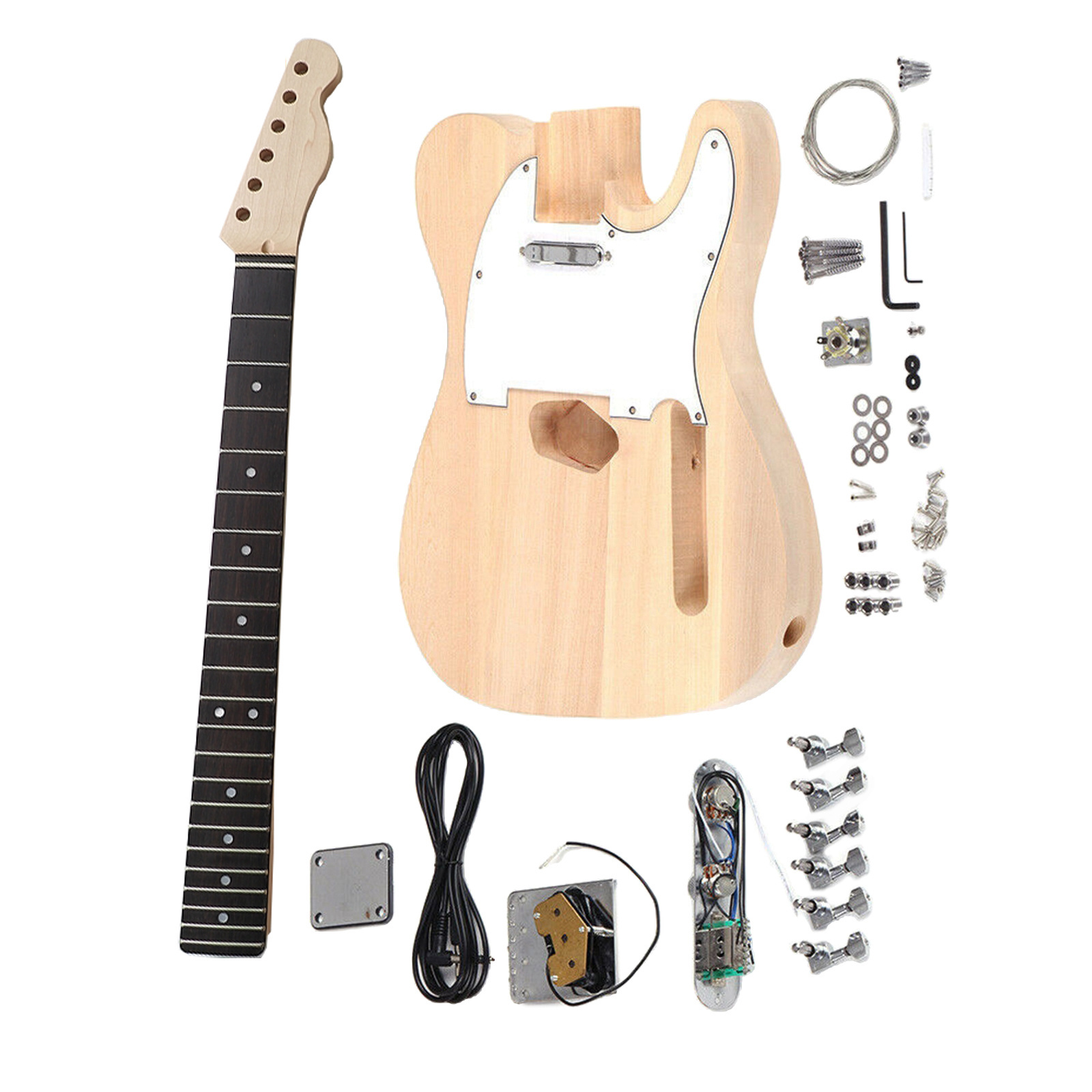 DIY TL GUITAR KIT IN WOOD  BODY DARK NECK GUITAR BODY