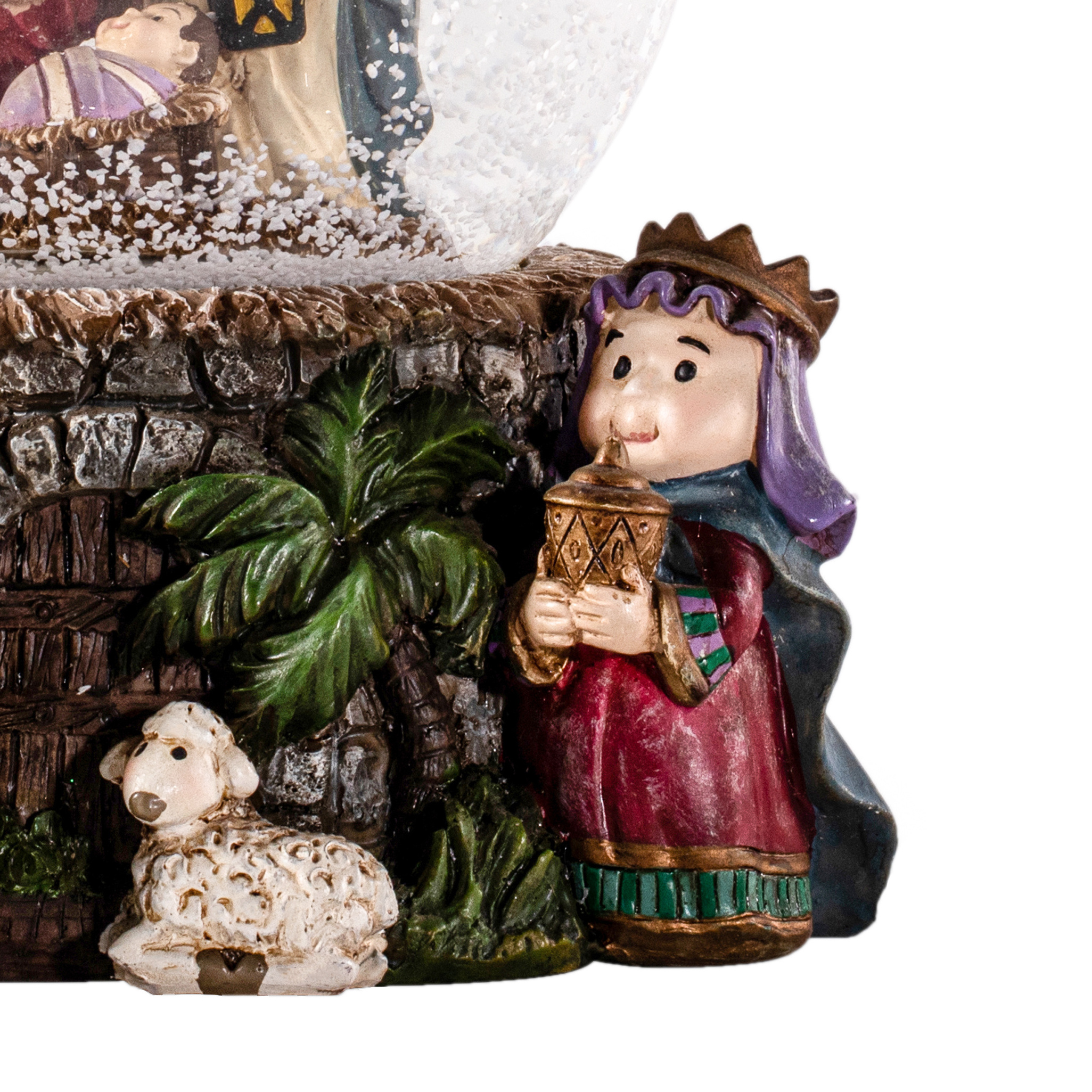 Best Custom Decoration Holy Family  Snow Globe Nativity Souvenir Desktop Article Resin cat litter snow globe for Gifts