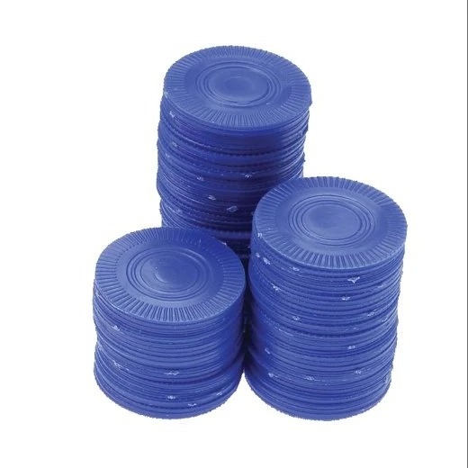 Plastic Casino Poker Chips | Blue Poker Chips/100pcs Per Bag | Novelty Poker Chips