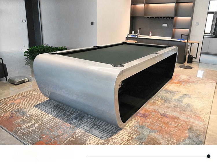 Modern pool Table Billiard Modern multi-functional pool table Simple luxury design Solid wood legs and slate cushions