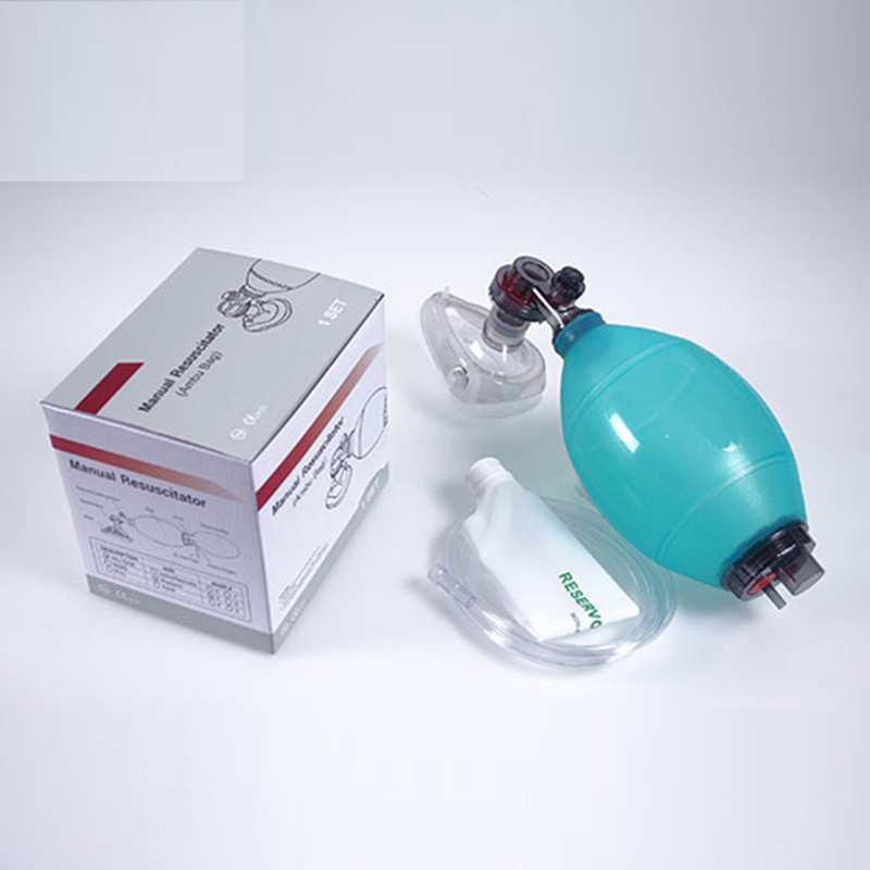 Medical Disposable and Latex Free PVC/silicone Manual Resuscitator First Aid Kits Oxygen Ambu Bag