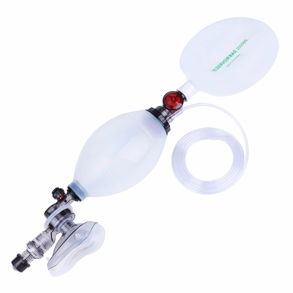 Medical Disposable and Latex Free PVC/silicone Manual Resuscitator First Aid Kits Oxygen Ambu Bag