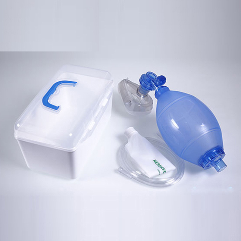 Medical Disposable and Latex Free PVC/silicone Manual Resuscitator First Aid Kits Oxygen Ambu Bag