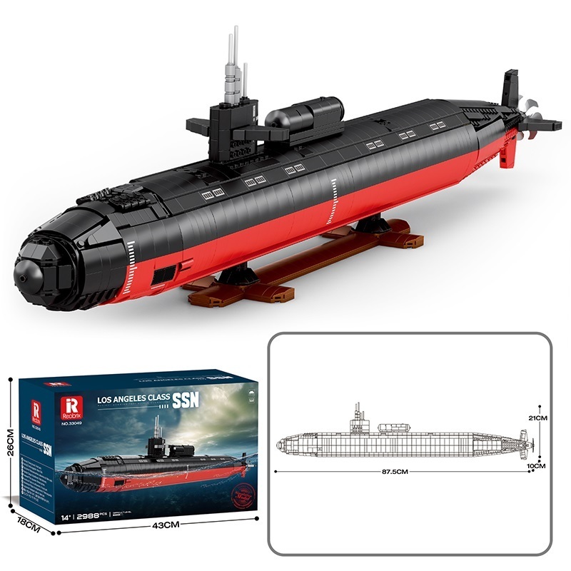 New Arrival MOC Military Equipment Series Battleship DIY Toy Nuclear Submarine Removeable Doors Compatible Bricks Building Block