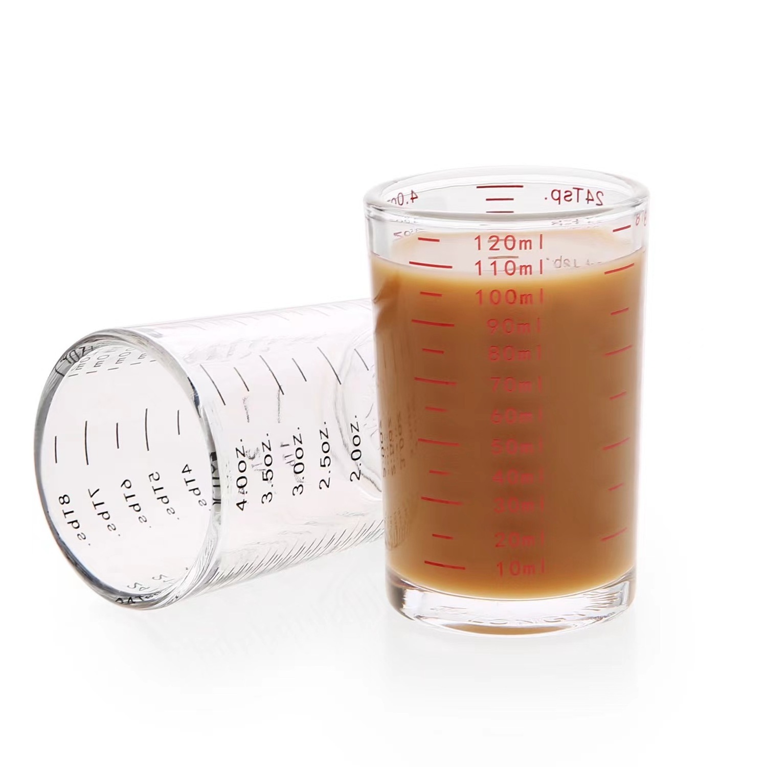 Thickened 120ml tropical scale large capacity measuring cup espresso cup factory wholesale direct sales