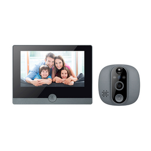 Tuya Smart WiFi Video Door Phone 1080P/120 Camera with 4.3 Inch LCD Screen 24H PIR Motion Detection Eye for Apartment