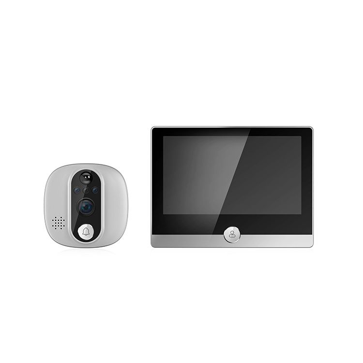 Tuya Smart WiFi Video Door Phone 1080P/120 Camera with 4.3 Inch LCD Screen 24H PIR Motion Detection Eye for Apartment