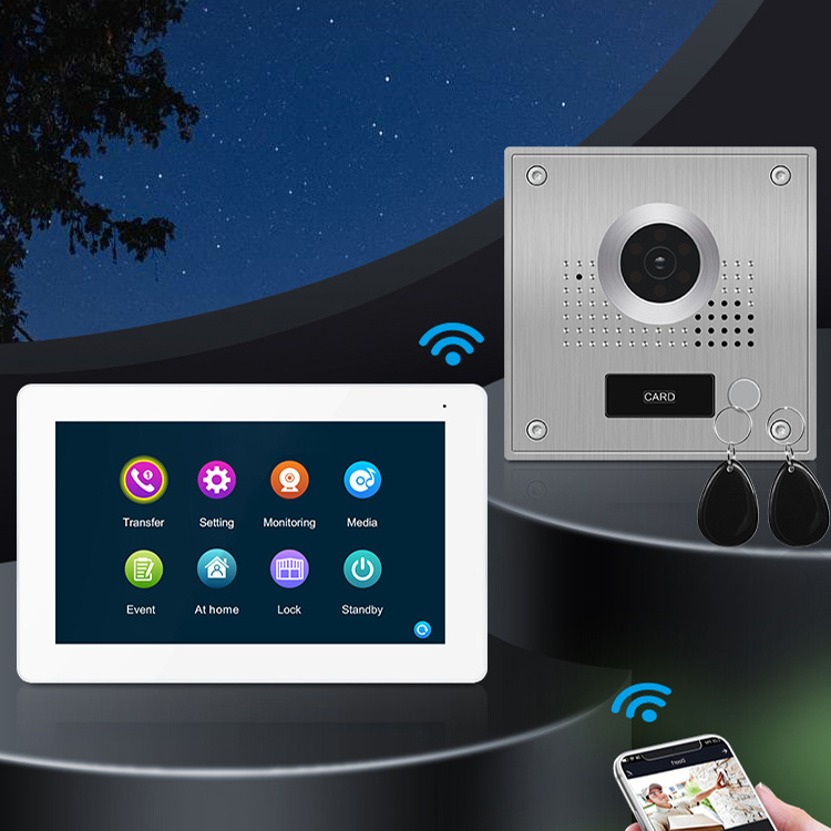 Wireless Doorbell Intercom Entry System Kit Rainproof Video Door Phone with Call Access Control Home Villa Building Apartment