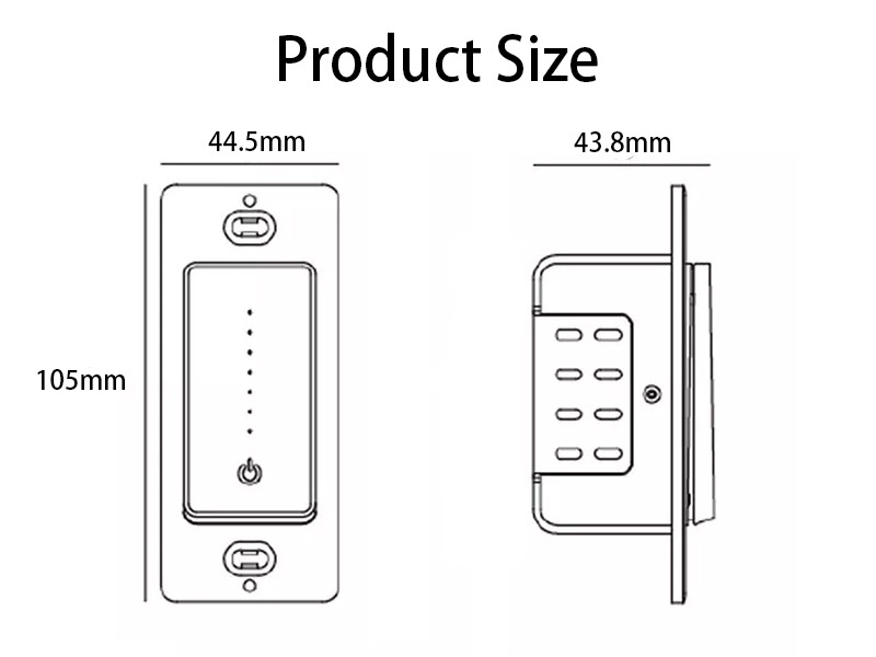 US UK standard alexa google led light tuya dimmer smart home wifi zigbee wall touch switch