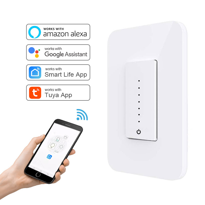 USA standard 110v voice control touch smart electrical wall zigbee switch dimmer 3 way with alexa