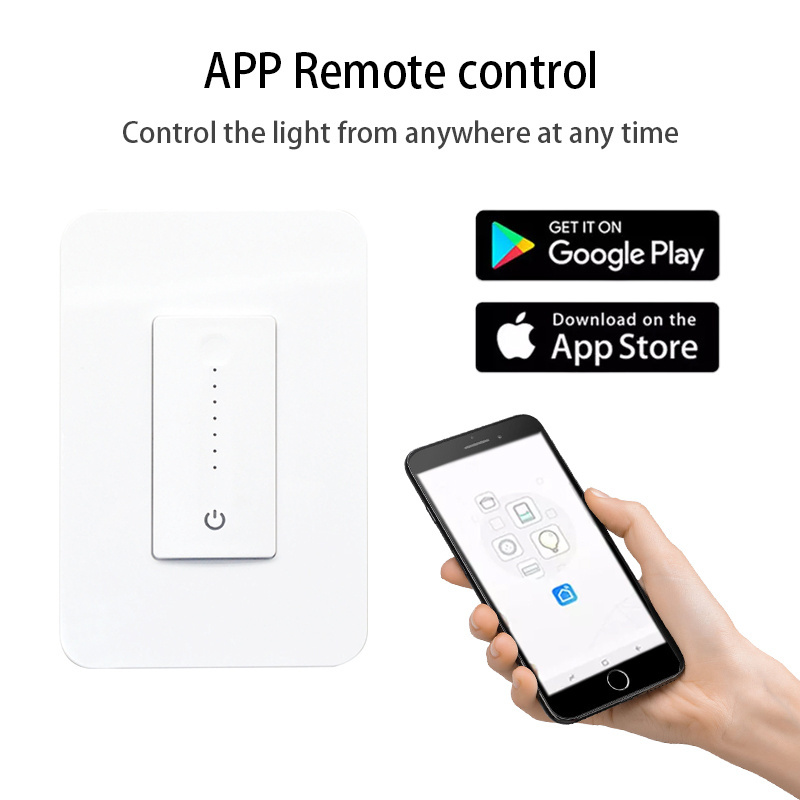 3 Way wall alexa us standard dimmable tuya wifi light smart home touch electric control switches