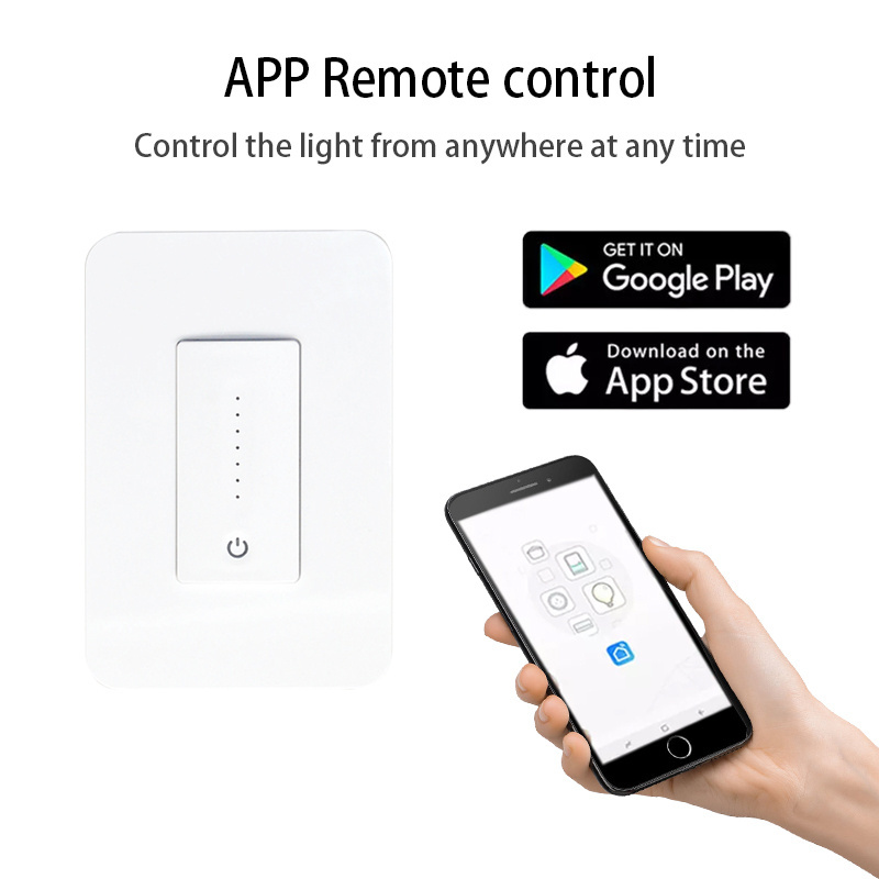 US UK standard alexa google led light tuya dimmer smart home wifi zigbee wall touch switch