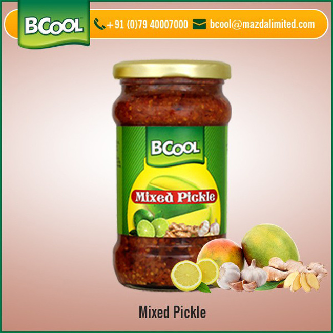 Long Shelf Life Indian Top Brand Mixed Pickle in Jar Packaging