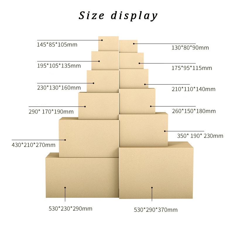 Recyclable Strong Cardboard Shipping Boxes Wholesale Corrugated Cartons Mailing Moving Shipping Boxes  Cardboard carton box