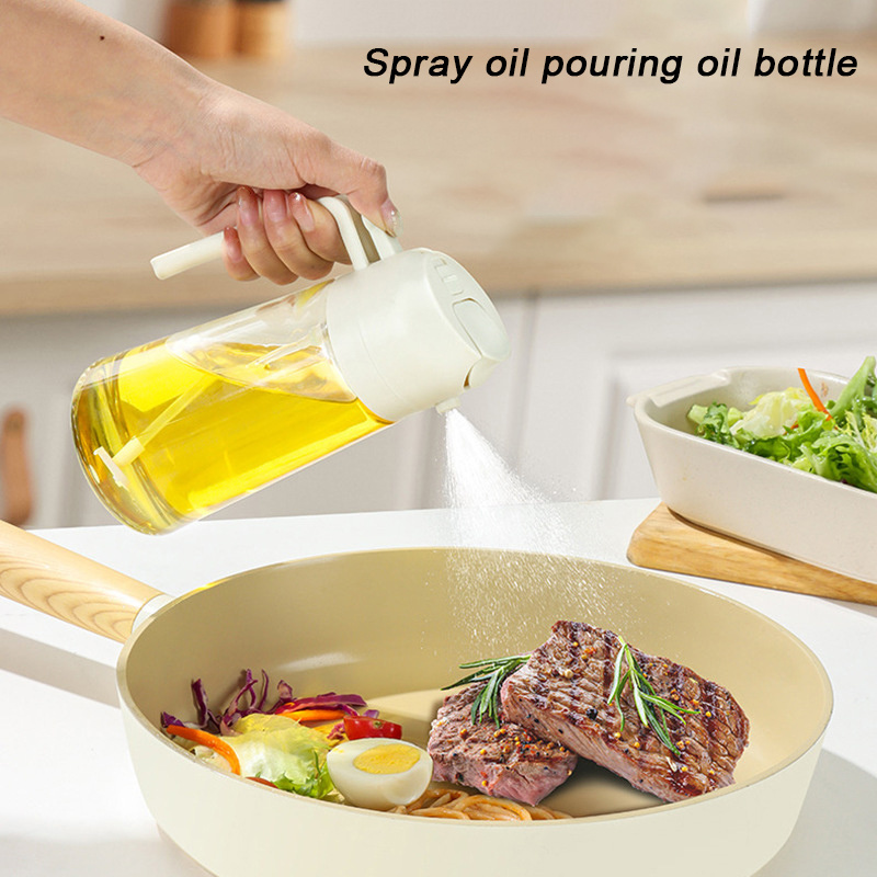 high quality 470ml kitchen glass spray bottle BBQ Air Fryer Salad Steak Kitchen olive oil sprayer bottle for cooking