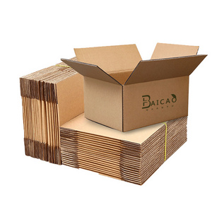 Custom logo printed  Corrugated Packaging recyclable box Cardboard  Strong Brown Moving Corrugated Shipping Boxes Carton Boxes