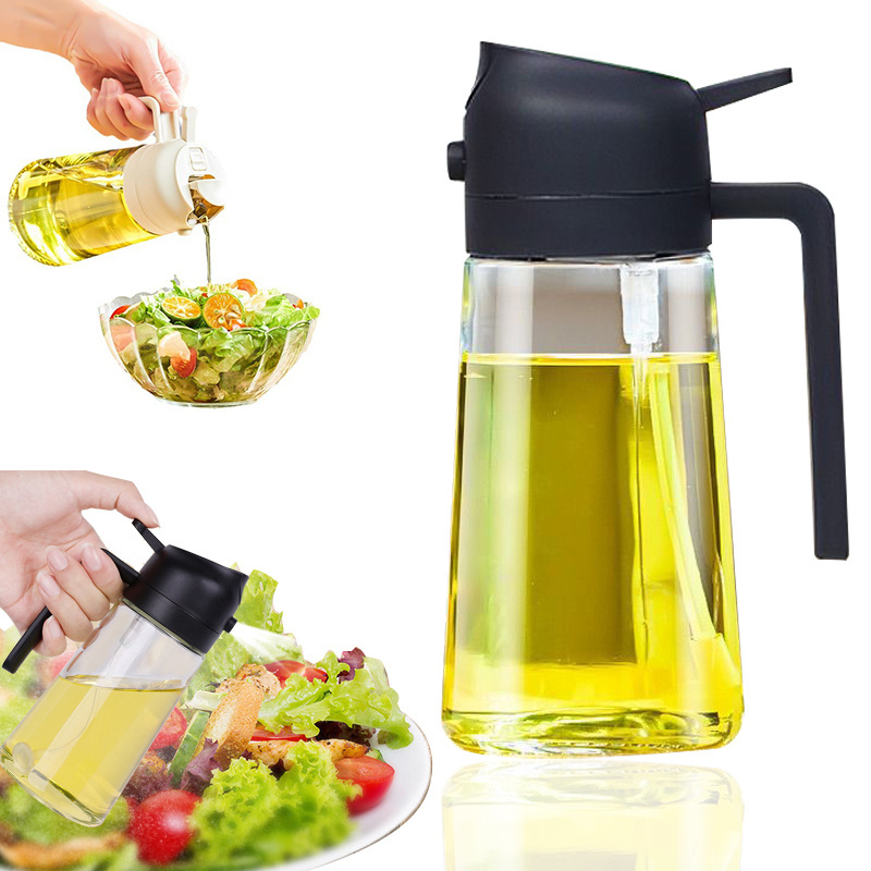 high quality 470ml kitchen glass spray bottle BBQ Air Fryer Salad Steak Kitchen olive oil sprayer bottle for cooking