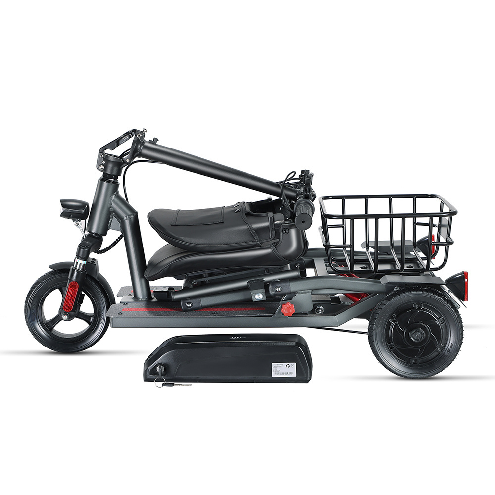 High-end Super Lightweight 3 Wheel Mobility Scooter Travel Fully Enclosed Folding Mobility Scooter