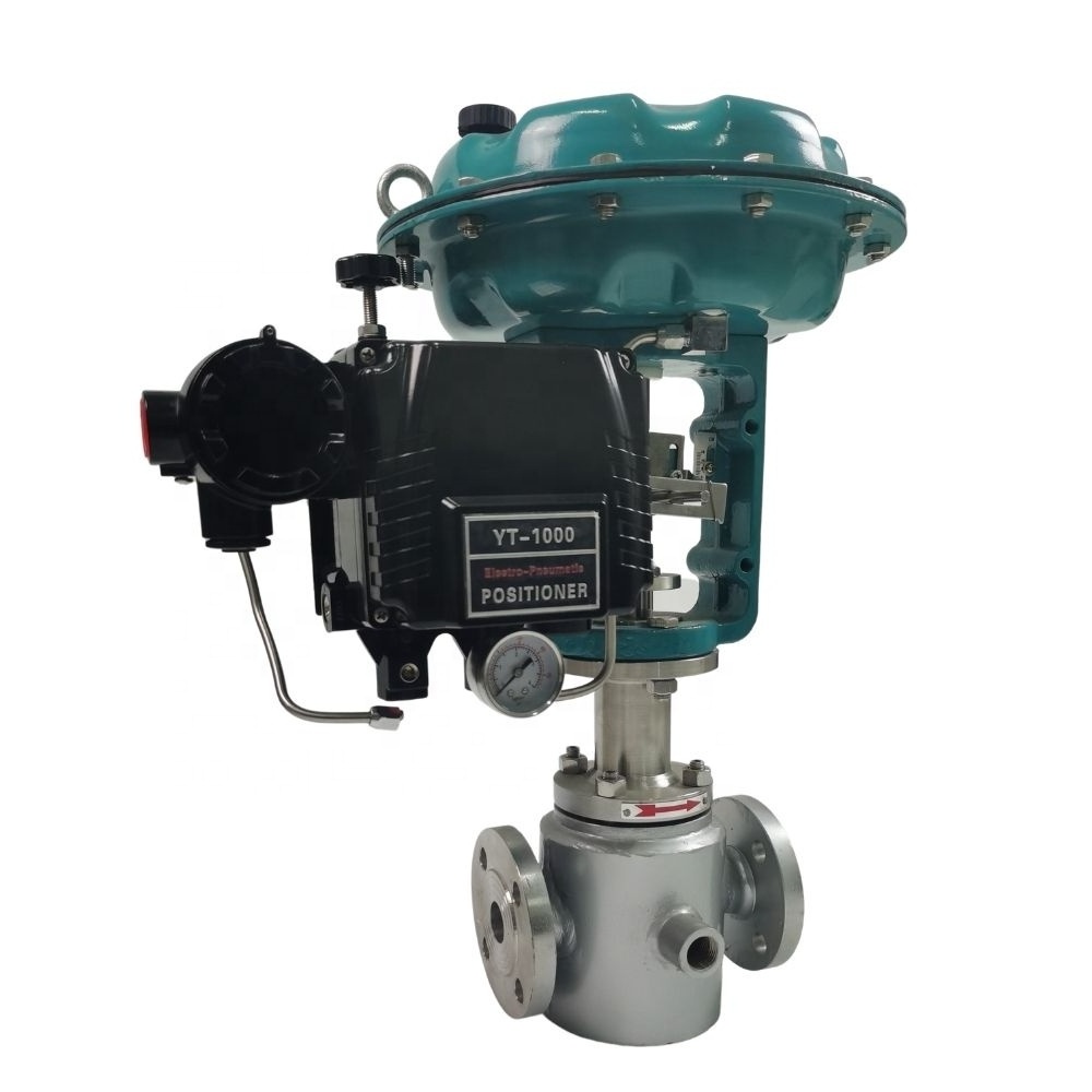 Thermal insulated 2 way pneumatic diaphragm globe control valve for regulating cryogenic liquids