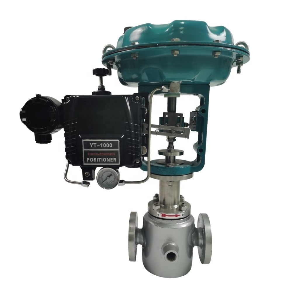 Thermal insulated 2 way pneumatic diaphragm globe control valve for regulating cryogenic liquids