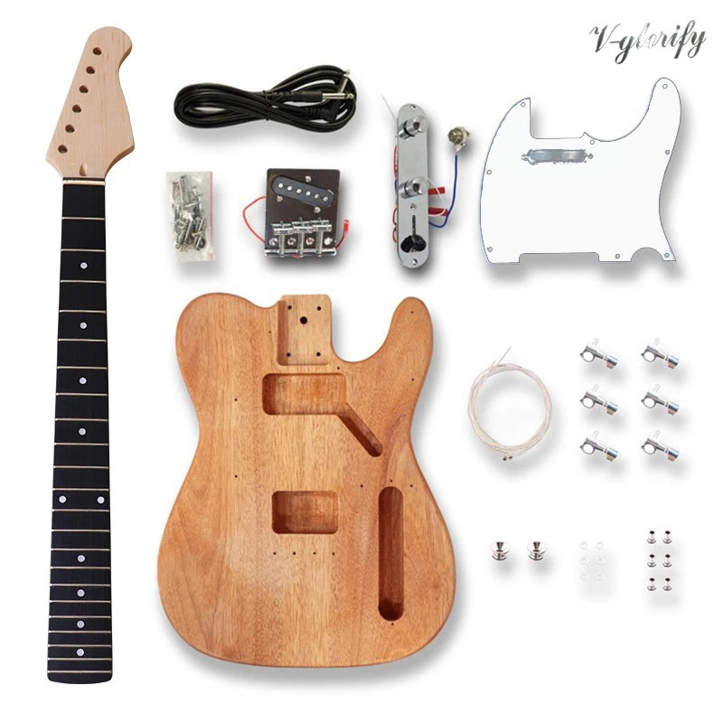 TL  Guitar Body Kit with All Accessories Wood Body Maple ST Neck Unfinished Project best guitars jazz master electric guitars